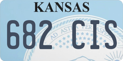 KS license plate 682CIS