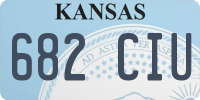KS license plate 682CIU