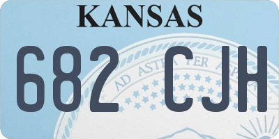 KS license plate 682CJH