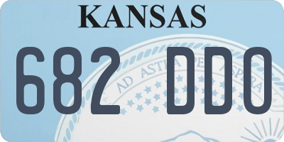 KS license plate 682DDO