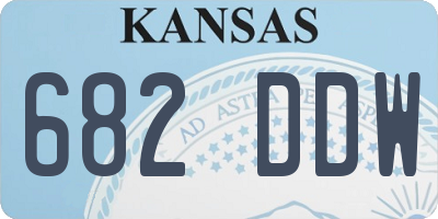 KS license plate 682DDW