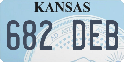 KS license plate 682DEB