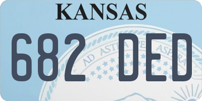 KS license plate 682DED