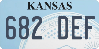 KS license plate 682DEF
