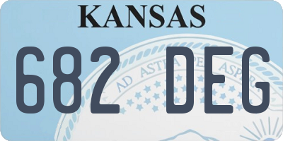 KS license plate 682DEG