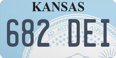 KS license plate 682DEI