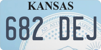 KS license plate 682DEJ