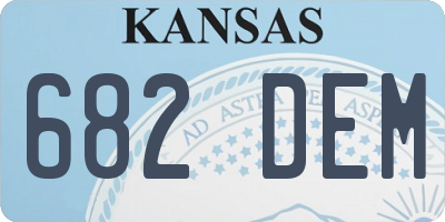 KS license plate 682DEM