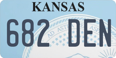 KS license plate 682DEN