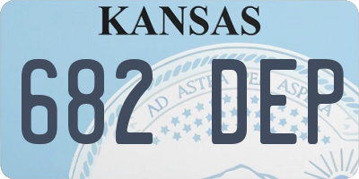 KS license plate 682DEP