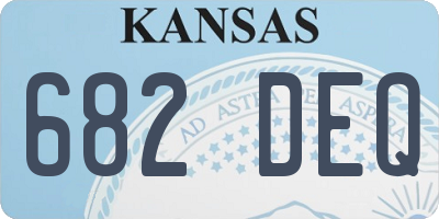 KS license plate 682DEQ