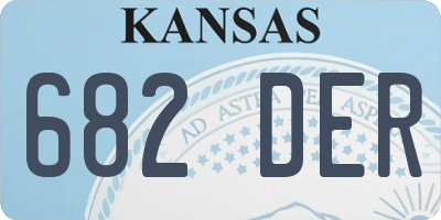 KS license plate 682DER