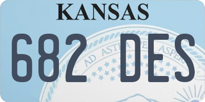 KS license plate 682DES