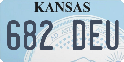 KS license plate 682DEU