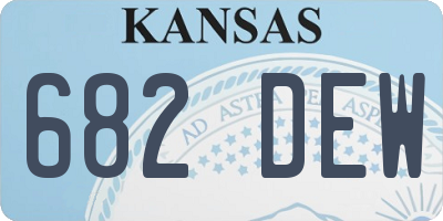 KS license plate 682DEW