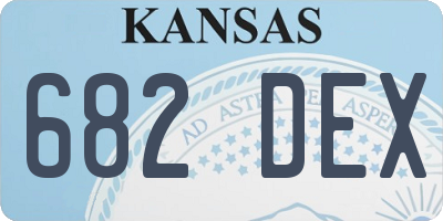KS license plate 682DEX