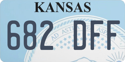 KS license plate 682DFF