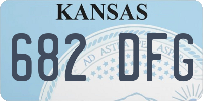 KS license plate 682DFG