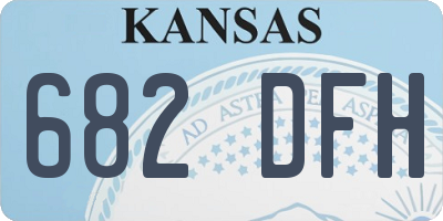 KS license plate 682DFH
