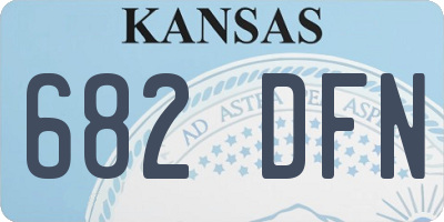 KS license plate 682DFN