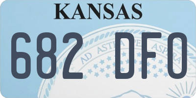 KS license plate 682DFO