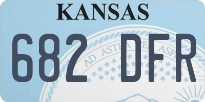 KS license plate 682DFR