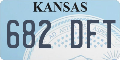 KS license plate 682DFT
