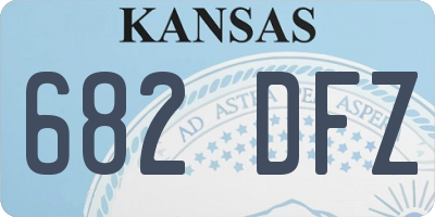 KS license plate 682DFZ