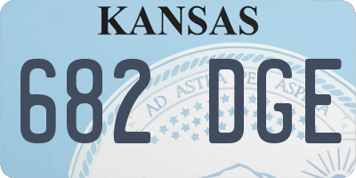 KS license plate 682DGE