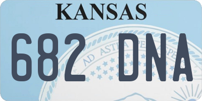 KS license plate 682DNA