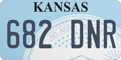 KS license plate 682DNR