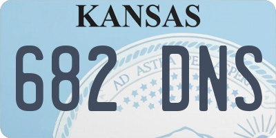 KS license plate 682DNS