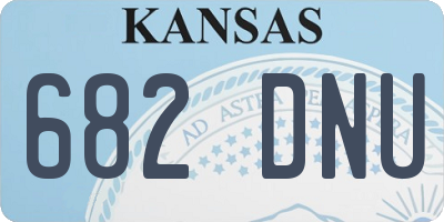 KS license plate 682DNU