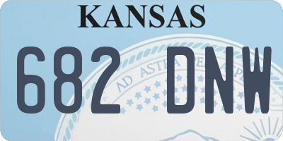 KS license plate 682DNW