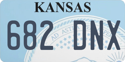 KS license plate 682DNX
