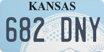KS license plate 682DNY