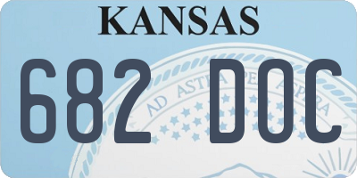 KS license plate 682DOC