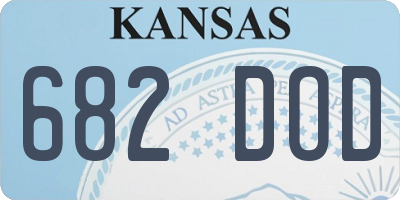 KS license plate 682DOD