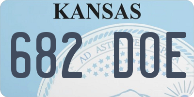 KS license plate 682DOE
