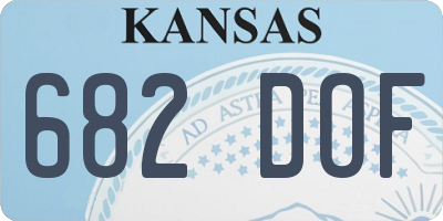 KS license plate 682DOF