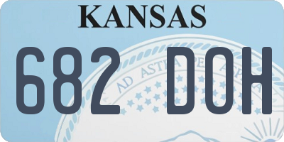 KS license plate 682DOH