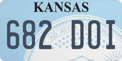 KS license plate 682DOI