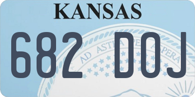 KS license plate 682DOJ