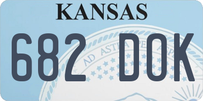 KS license plate 682DOK