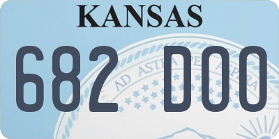 KS license plate 682DOO