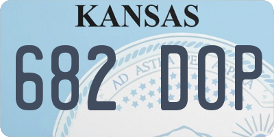 KS license plate 682DOP