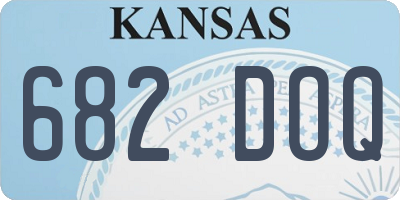 KS license plate 682DOQ