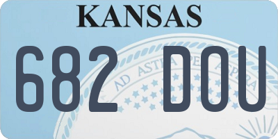 KS license plate 682DOU