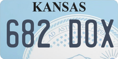 KS license plate 682DOX