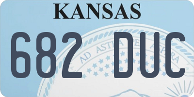 KS license plate 682DUC